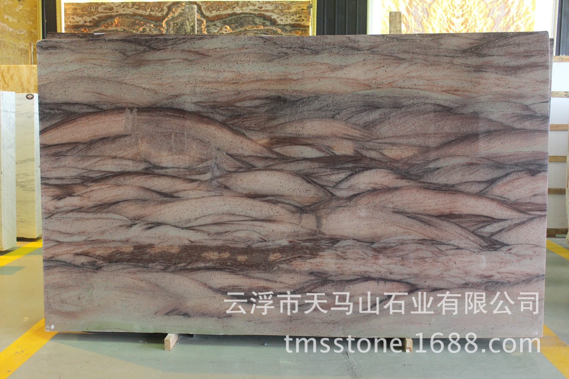 沙漠玫瑰 天然玉石背景画 电视背景墙