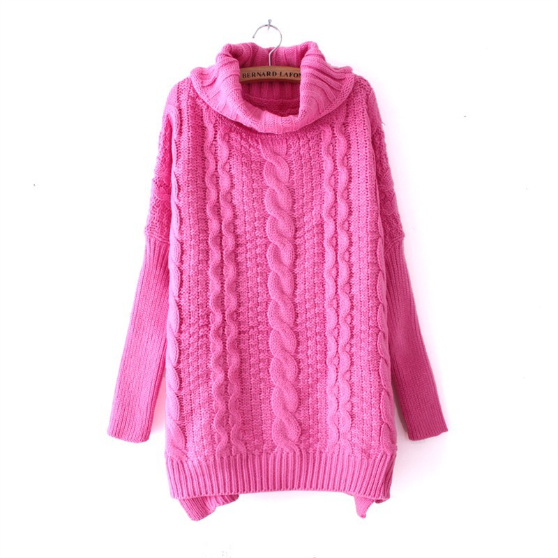 2013秋冬新款<em>针织</em>衫 <em>高领</em>长袖<em>长款针织毛衣</em> 韩