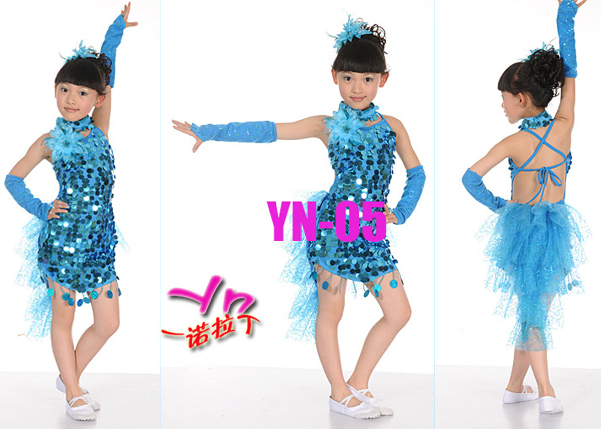 儿童<em>拉丁</em>舞蹈演出服<em>少儿拉丁</em>舞蹈演出服拉丁服