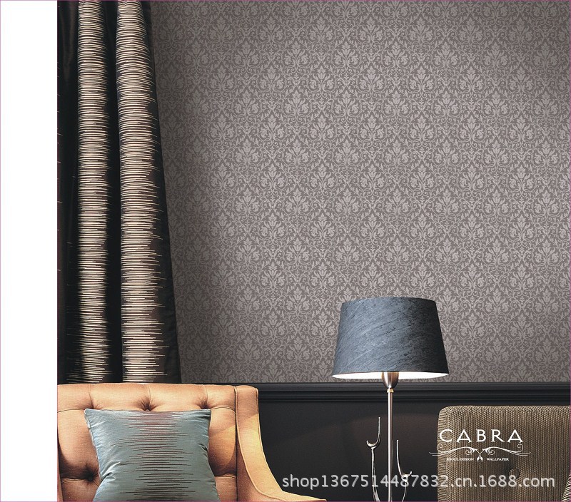 卓亚工程壁纸1202 PVC墙纸 厂家生产欧式背景