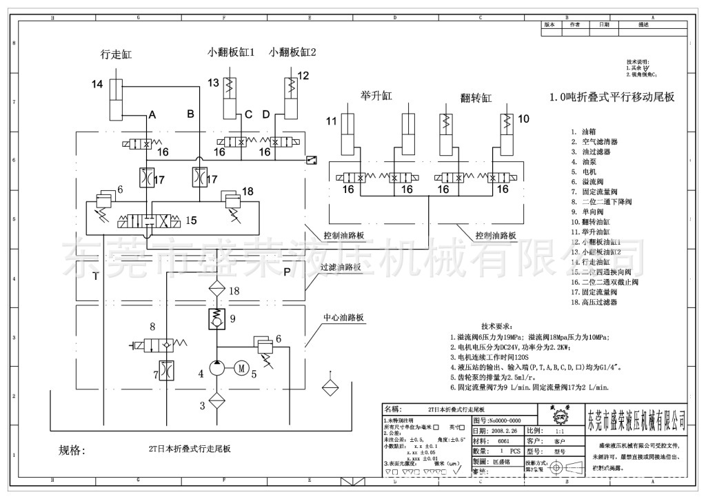 广东液压系统-防水液压动力单元-汽车尾板液压动力单元