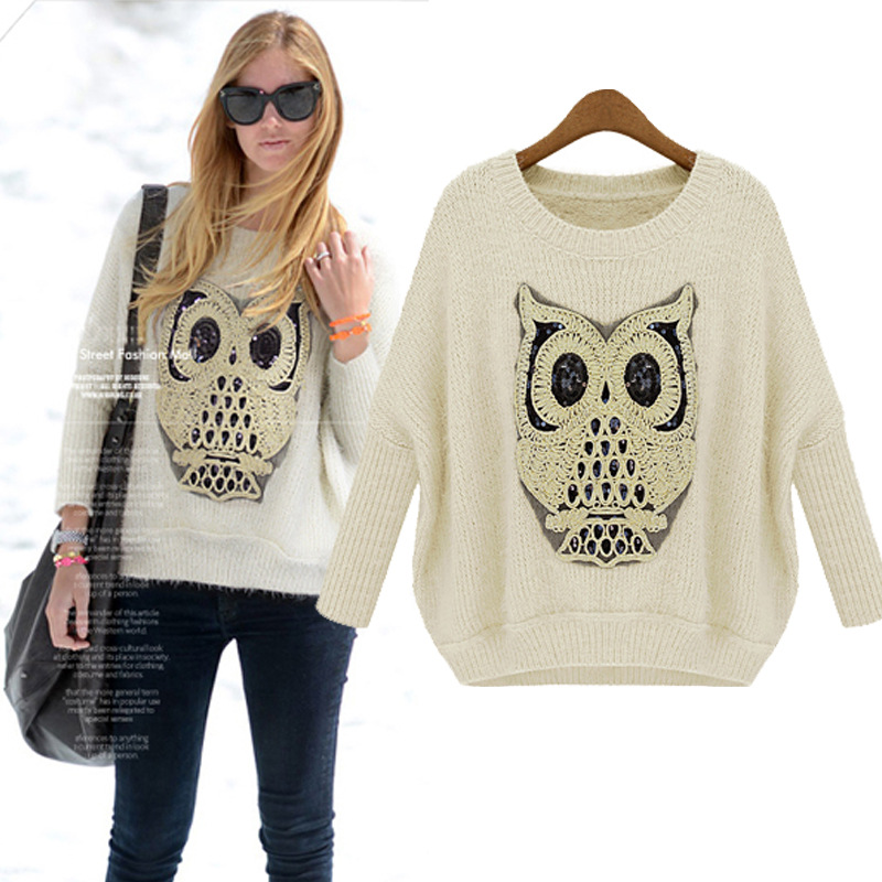 2013秋新款<em>套头毛衣</em>女宽松蝙蝠袖打底衫长袖