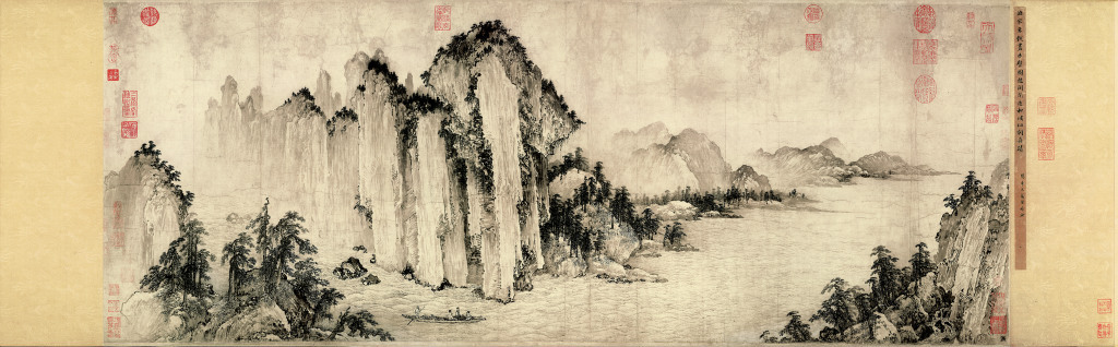 赤壁仿古画画芯图山水画国画 明文征明