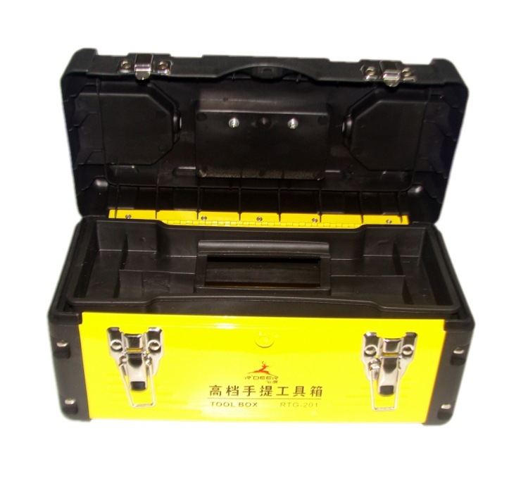 工具箱包-批发飞鹿新型双层塑铁工具箱 五金工