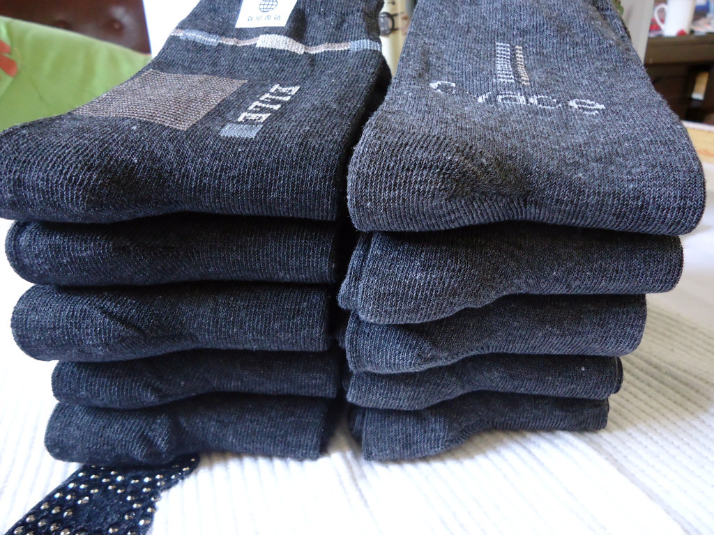  秋冬中厚保暖男士袜子 中老年商务袜 中筒袜 休闲袜详情12