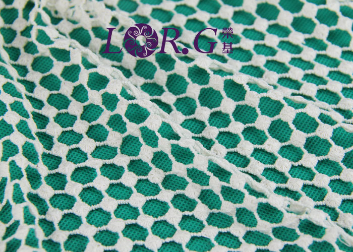 荣基绣花厂直供电脑刺绣水溶满幅棉线花边 圆