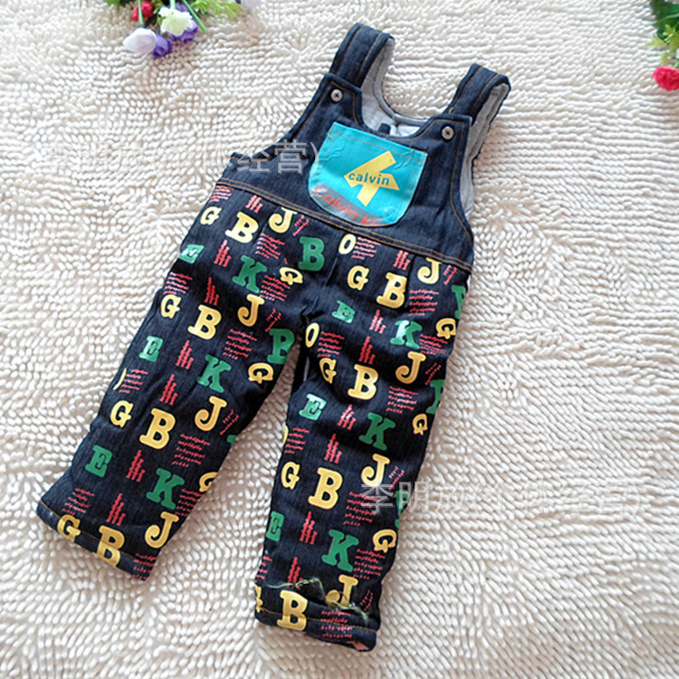 BB1544牛仔背帶褲棉褲