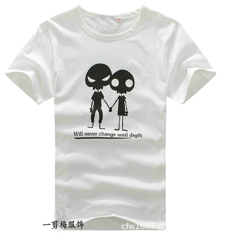 杭州男装品牌一件代发 个性英文字母短袖T恤