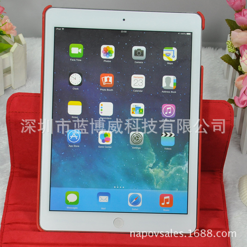 APPLE iPad Air  360度旋轉帶休眠皮套 PC