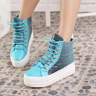 帆布鞋- 系带<em>女鞋</em> 圆头<em>女鞋 凡布</em>高帮女 女士高