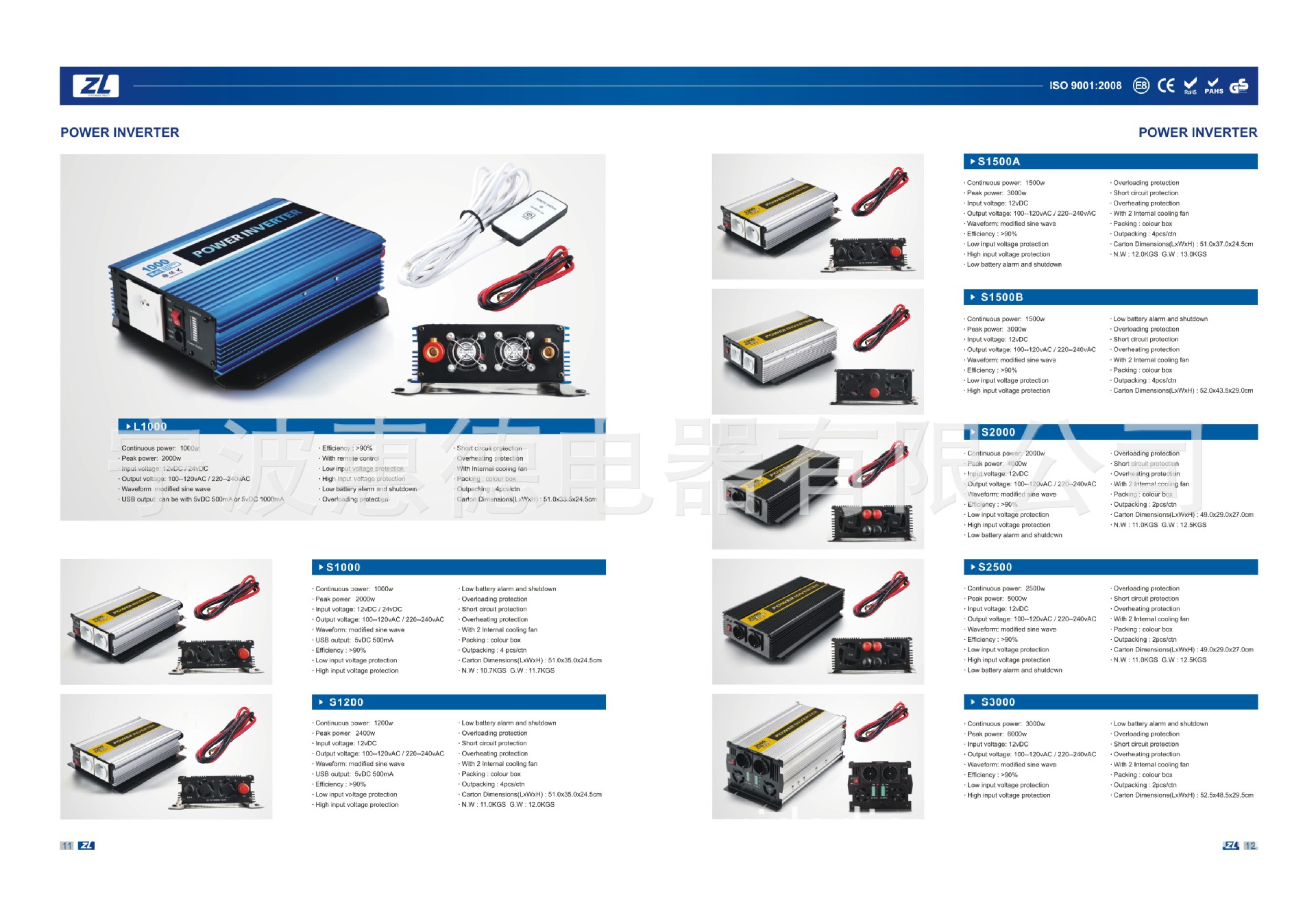 Catalogue for power inverter 0