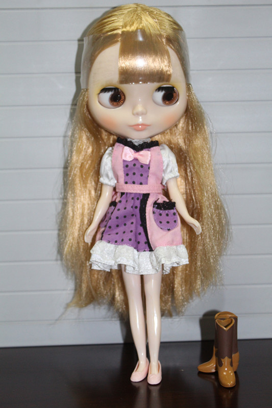 takara blythe 小<em>布</em>娃娃 B女 <em>大头妹</em> 金色 裸娃 适