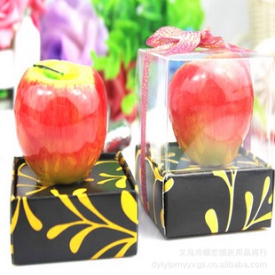 浙江义乌市厂家直销/最新款/台湾流行产品/婚礼婚庆用品批发 红/青苹果蜡烛
