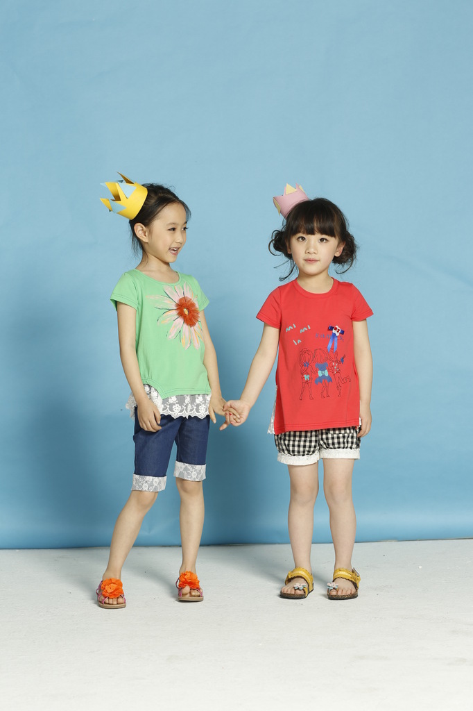 米米拉2013夏装新款女童韩版时尚短裤蕾丝拼