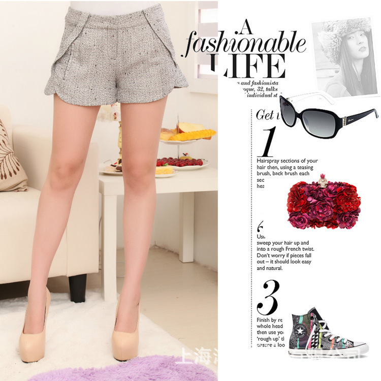 iTango 1301 韩版微喇<em>花边短裤</em>2码女装2013秋