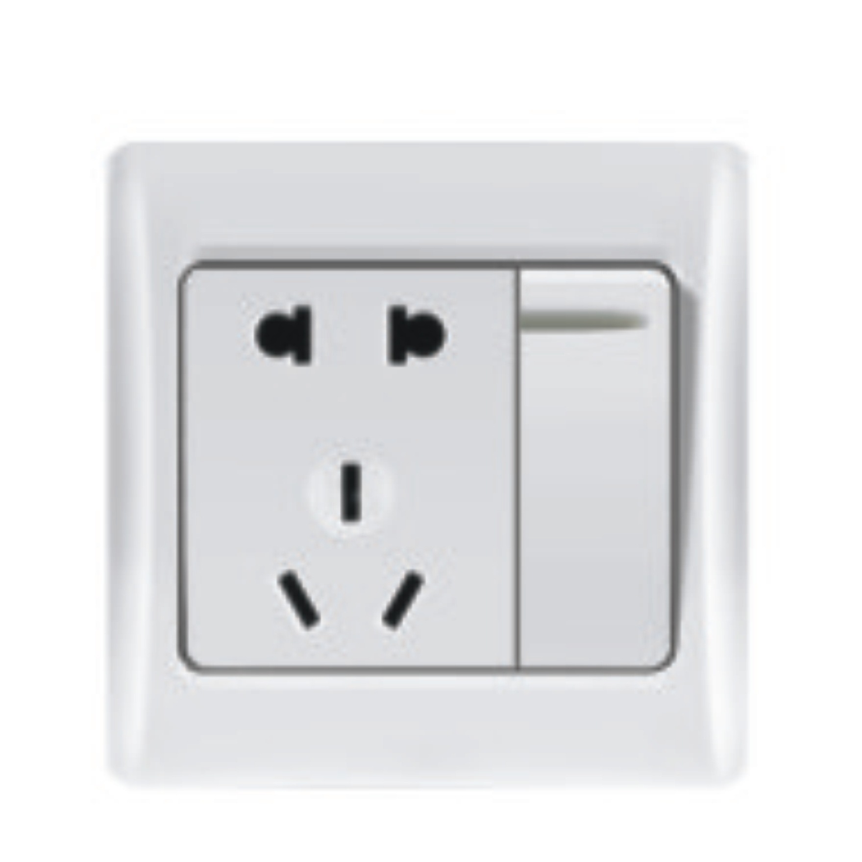 西蒙之光 墙壁开关插座批发代理 一开五孔双控