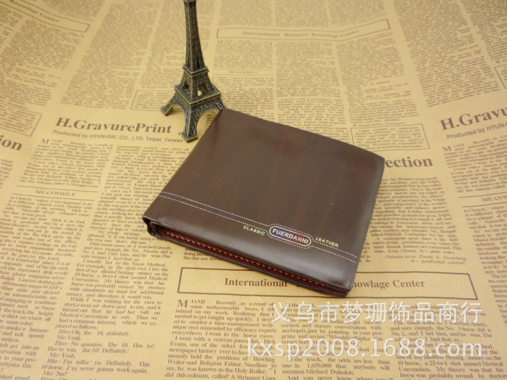 男士仿真皮盒裝精品錢包