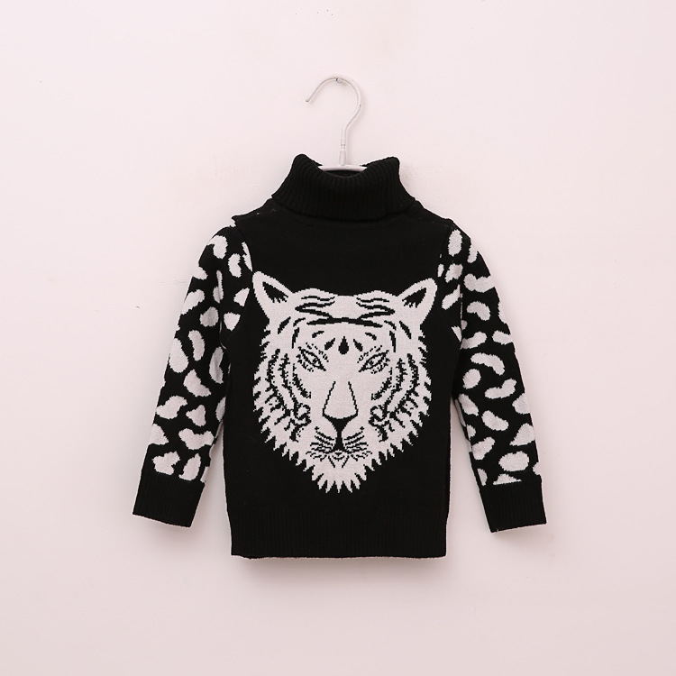 2013冬款 韩版女童狮子款高领<em>毛衣</em> <em>童装</em>批发 图