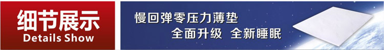 慢回弹零压力记忆棉薄垫细节展示