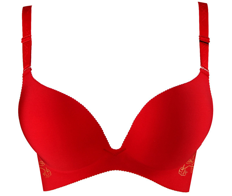 大红婚庆<em>品牌文胸</em> 2014新款高档烫金调整<em>无痕</em>