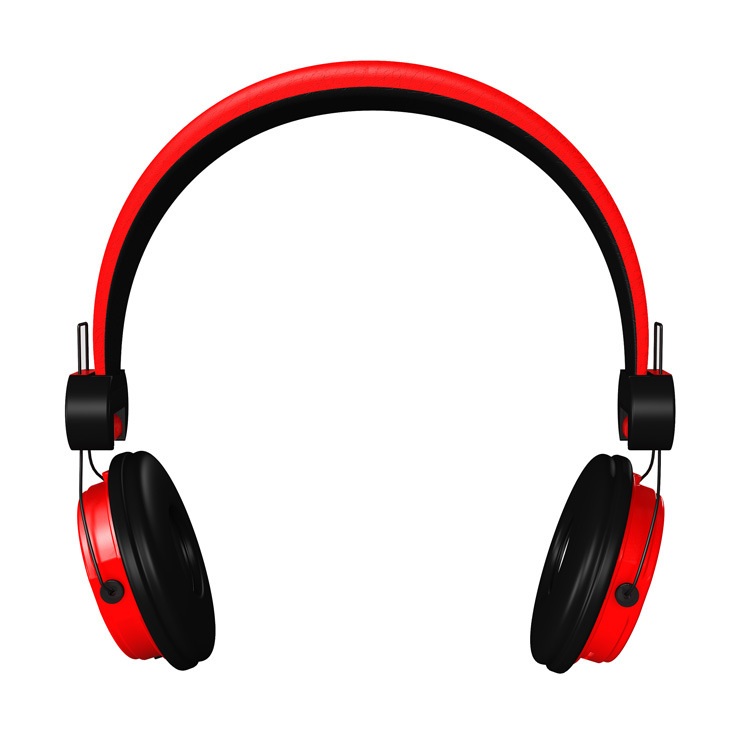 蓝牙耳机 无损高音频耳机 红色 塑料耳机 图片