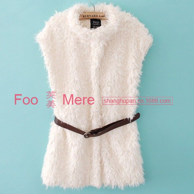 【2013秋冬韩版小时代杨幂同款<em>白色</em>羊羔<em>绒毛</em>