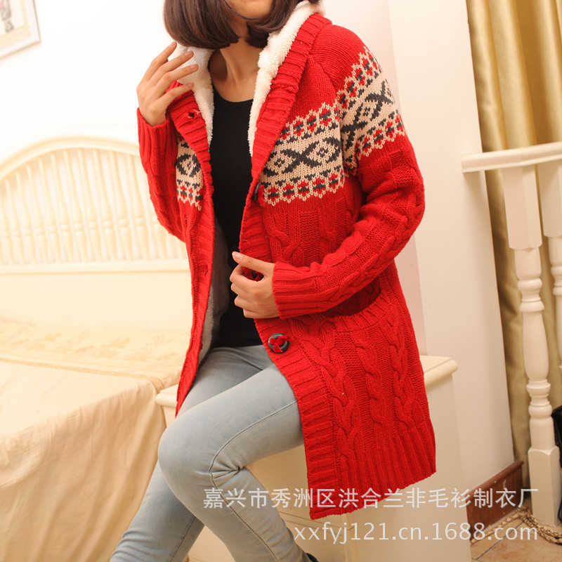 2013冬款新品女装<em>毛衣批发韩版宽松</em>针织开衫