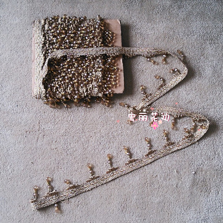 【窗帘花边批发、窗帘珠子花边厂家、南瓜珠挂