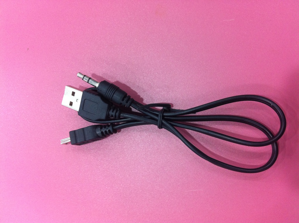 【USB一拖二线 一拖二连接线 USB对3.5对MIN