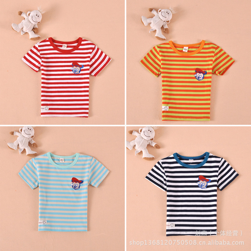 2013夏條紋米奇款T恤(8色)