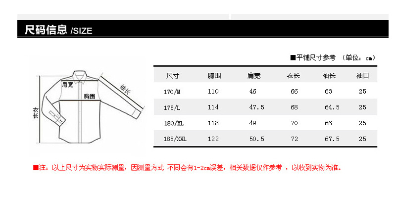 尺寸表