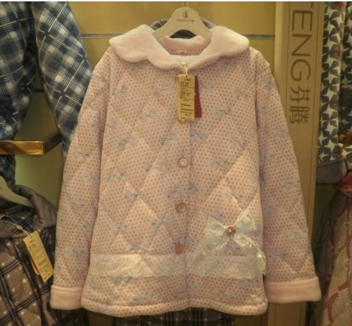 <em>芬腾睡衣</em>冬款加厚夹棉美可爱<em>少女</em>针织家居服套