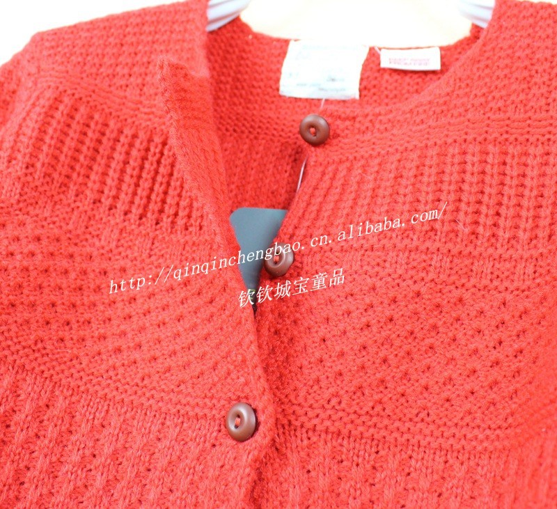 童毛衣-女童镂空粗毛衣<em>开衫外套批发</em> 2013秋款