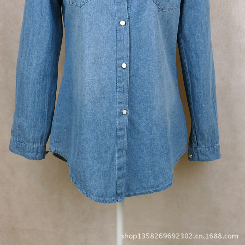 式衬衫-秋季个性时尚百搭休闲骷髅铆钉<em>翻领开</em>