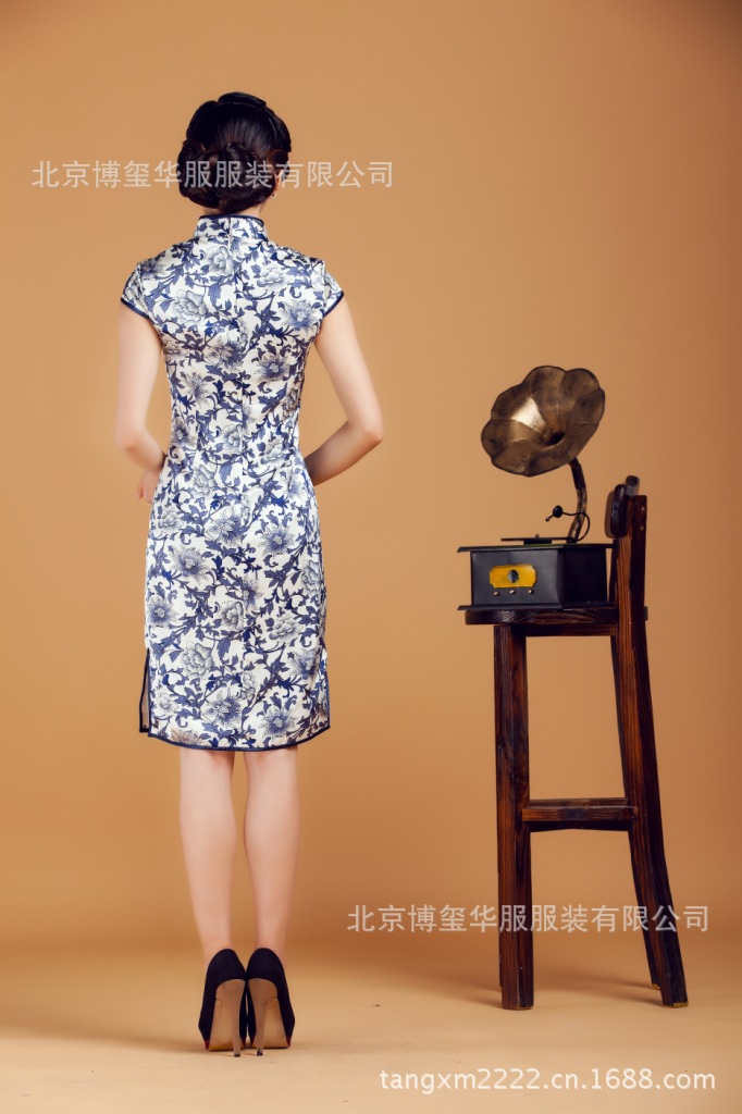 青花（真絲）2