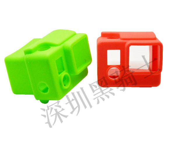 GP98 GoPro配件 Hero3+硅胶套 保护套 黑蓝绿