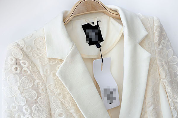 品牌同款欧美风<em>春季女装</em>新款刺绣蕾丝拼接褶皱