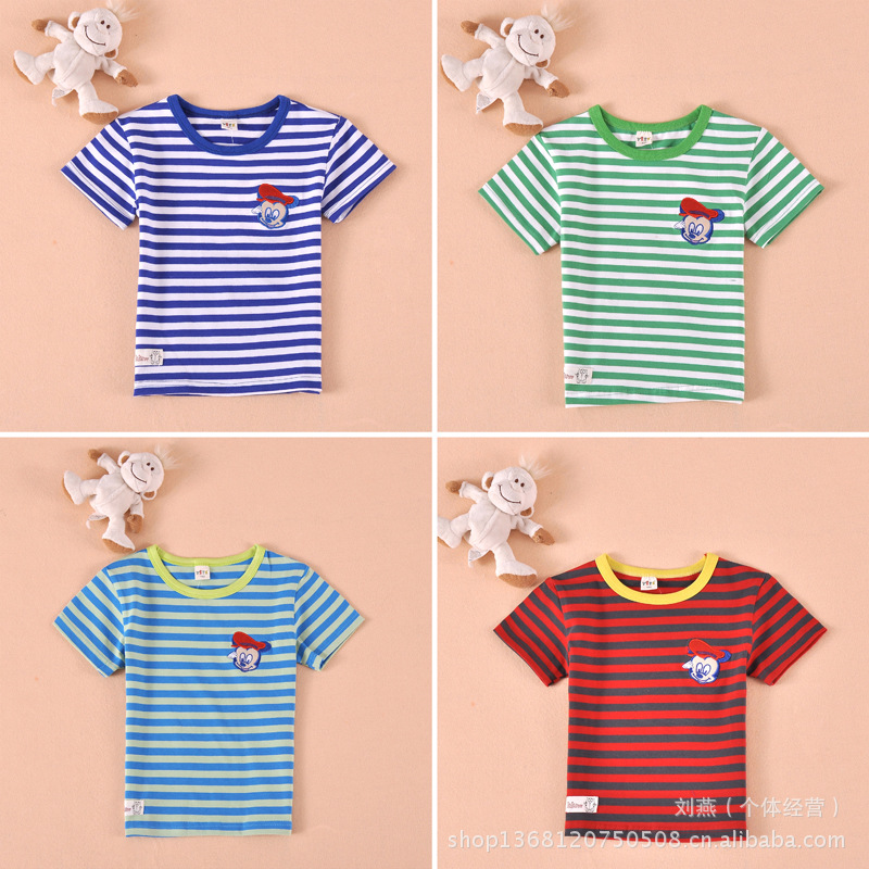 2013夏條紋米奇款T恤(8色)