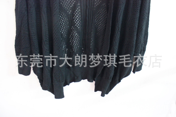 【415 新款镂空<em>蝙蝠袖</em>女士<em>针织衫</em> 女士披肩开