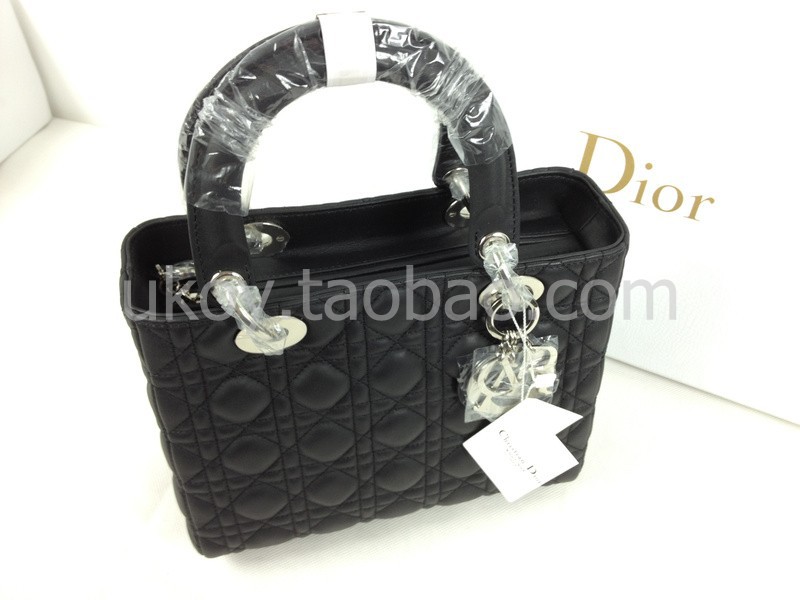 lady <em>dior迪奥女包</em>戴妃包代购专柜进口羊皮黑色