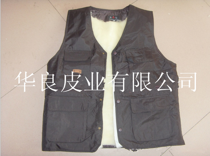 【低价直销国产保暖羊毛坎肩/<em>羊皮马甲</em>(可挂面