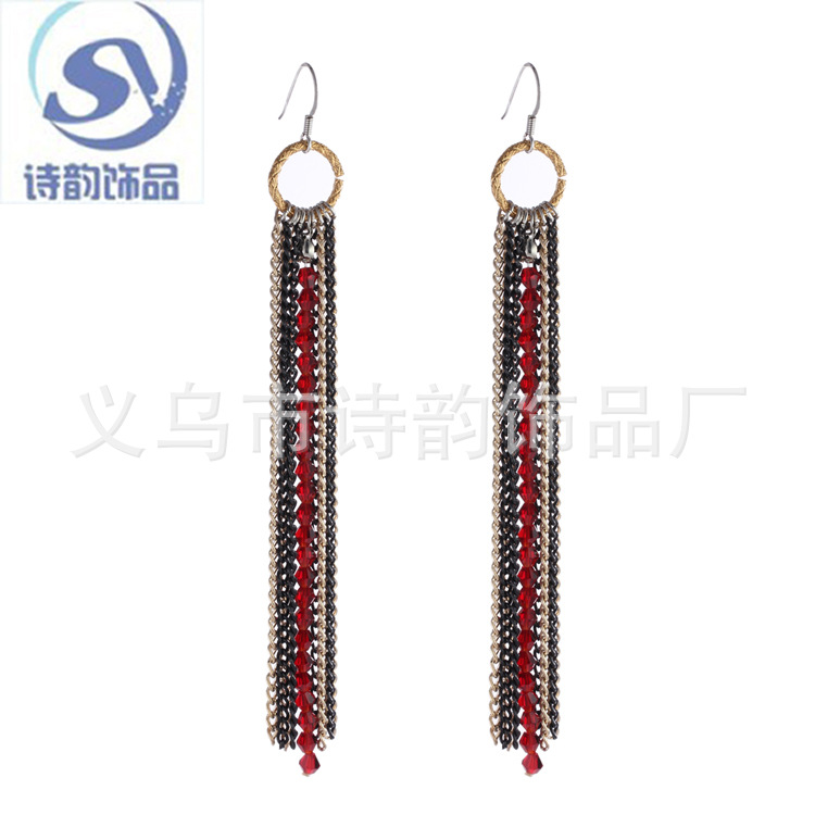【外贸饰品 长款耳环 外贸饰品 欧美 地摊热卖 