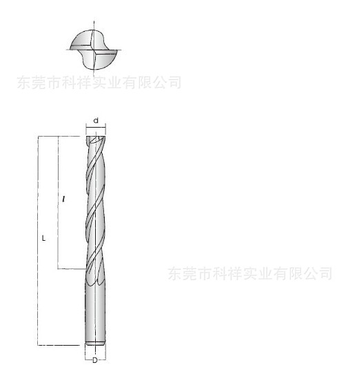 O-NG 2刃長柄立銑刀1