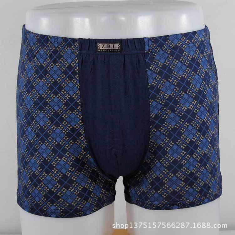 男士多變四方格平角竹纖維內褲YC7930(6xl)