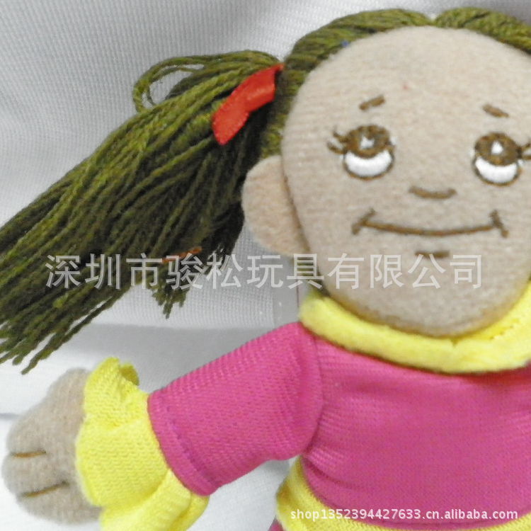【厂家定制 扫把头女孩<em>毛绒</em>玩具 <em>长头发</em>女孩毛