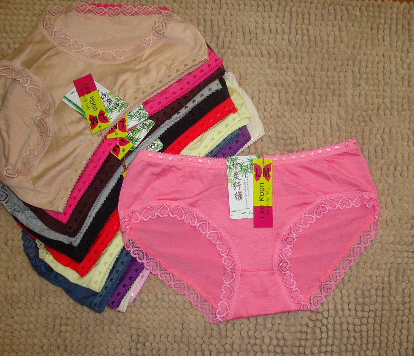 舒适莫代尔<em>低腰无痕内裤</em> 性感蕾丝舒适健康三