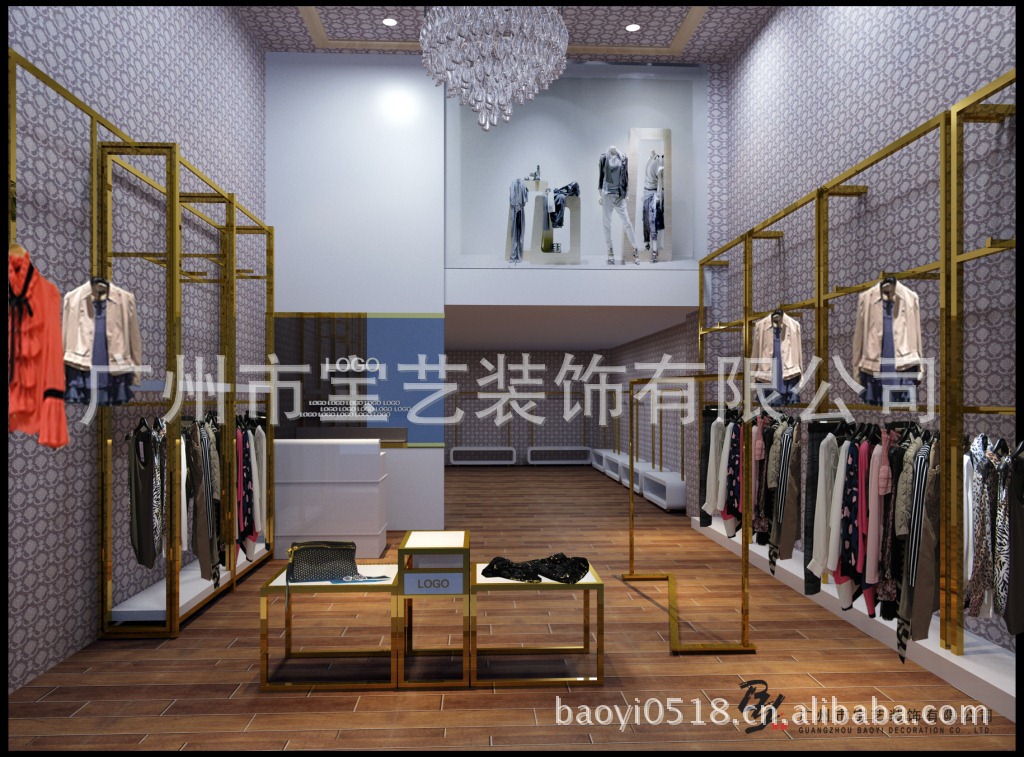 <em>批发采购</em>服装展示柜-<em>女装</em>货架 <em>女装</em>专卖店设计