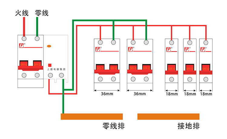 低压断路器-上德ADB1LE-2P C63漏电保护器\/