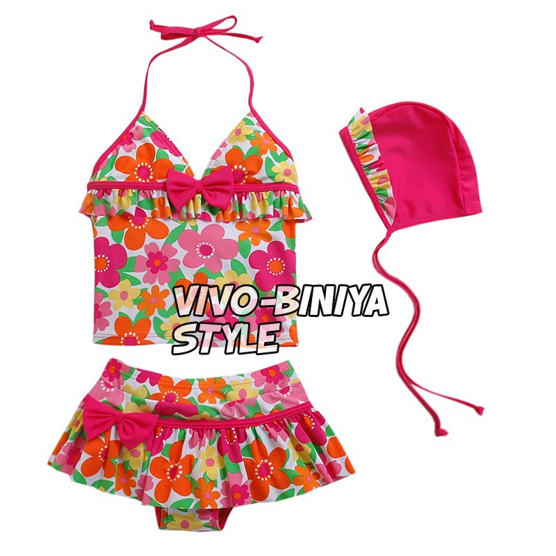 特价2013新款儿童泳装 碎花女童分体泳衣 中大童 温泉 韩版 1307