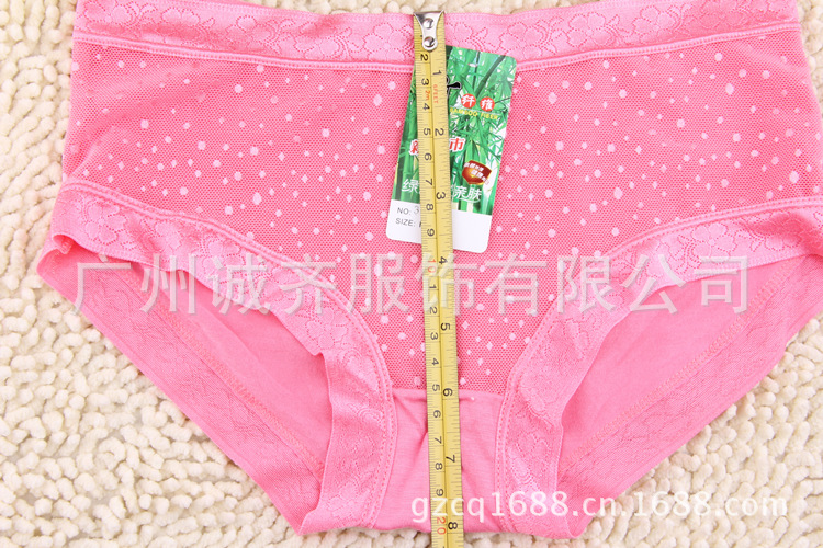 GZ675厂家爆款女士竹纤维内裤 女式内裤批发 网纱提花 (